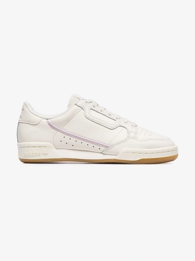 Shop Adidas Originals Adidas White Continental 80s Low-top Leather Sneakers