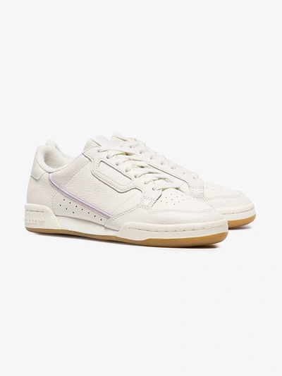 Shop Adidas Originals Adidas White Continental 80s Low-top Leather Sneakers