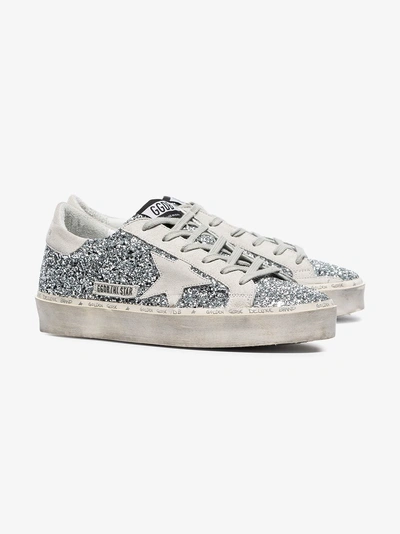 Shop Golden Goose Glitter Superstar Sneakers In 107 - Metallic