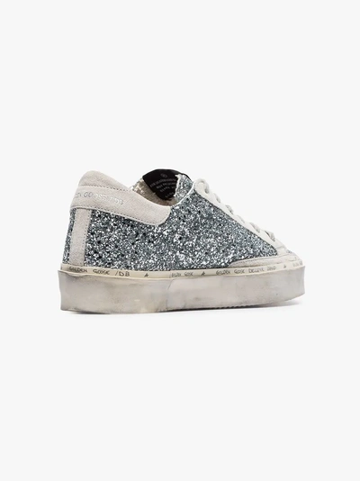 Shop Golden Goose Glitter Superstar Sneakers In 107 - Metallic