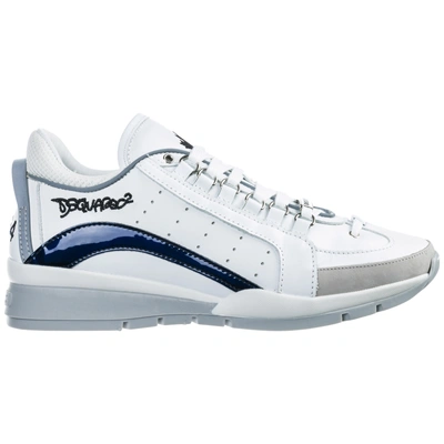 Shop Dsquared2 Men's Shoes Leather Trainers Sneakers 551 In White