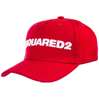 Shop Dsquared2 Adjustable Men's Cotton Hat Baseball Cap In Red