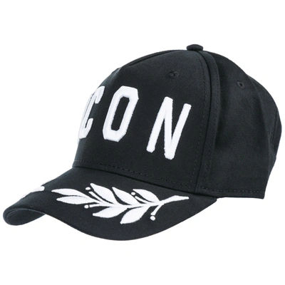 Shop Dsquared2 Adjustable Men's Cotton Hat Baseball Cap  Icon In Black