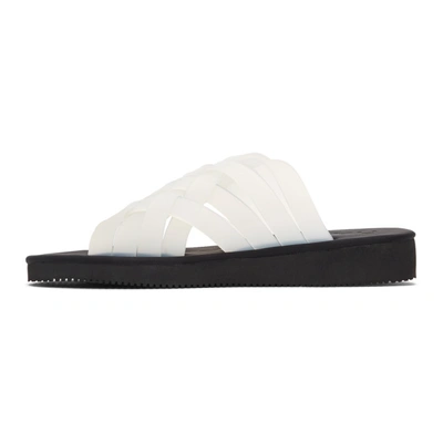 Shop Fumito Ganryu Ssense Exclusive Black Silicon Sheet Sandals In 2 Black