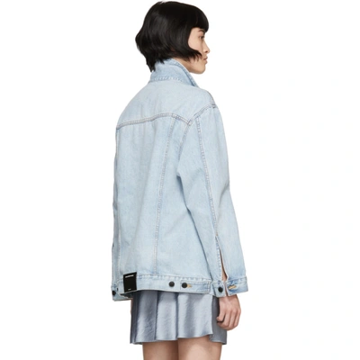 Shop Alexander Wang Blue Denim Daze Jacket In 108 Bleach