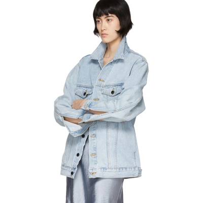 Shop Alexander Wang Blue Denim Daze Jacket In 108 Bleach