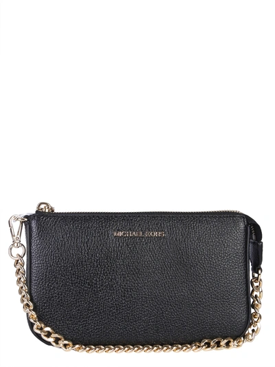 Shop Michael Michael Kors Clutch With Chain Handle In Nero