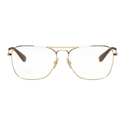 Ray Ban Ray-ban Gold Square Rb3610v Glasses In 2500 Gold | ModeSens