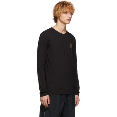 Shop Versace Underwear Black Medusa Long Sleeve T-shirt In A008 Black