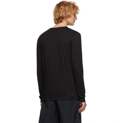 Shop Versace Underwear Black Medusa Long Sleeve T-shirt In A008 Black