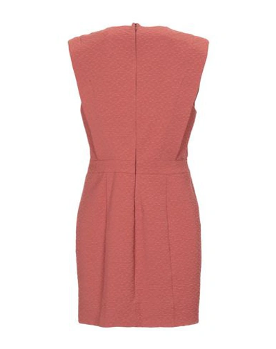 Shop Intropia Short Dress In Brick Red