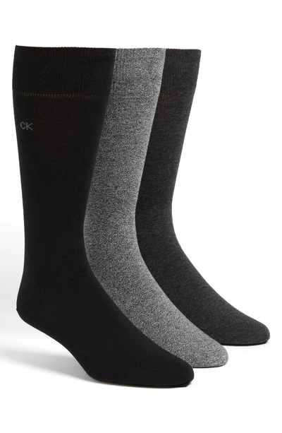 Shop Calvin Klein Assorted 3-pack Socks In Assorted Black/ Grey