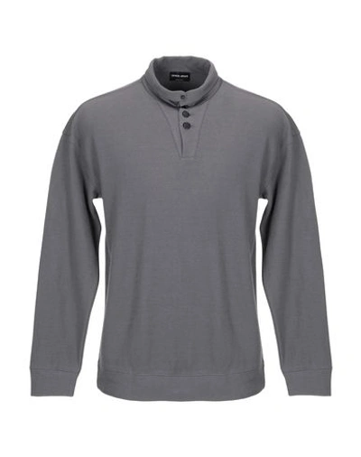 Shop Giorgio Armani Polo Shirts In Lead