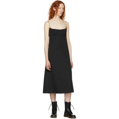 Shop Marc Jacobs Black Redux Grunge Spaghetti Strap Dress In 001 Black