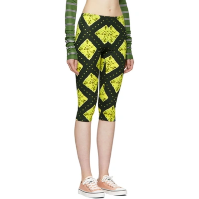 Shop Marc Jacobs Green Redux Grunge Cropped Leggings In 301 Greenmu