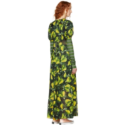 Shop Marc Jacobs Green Redux Grunge Button-down Dress In 301 Greenmu