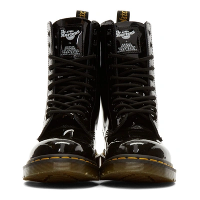 Shop Marc Jacobs Black Redux Grunge Patent 1490 Boots In 001 Black