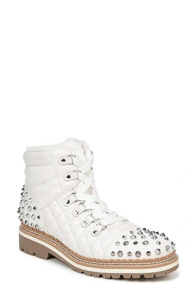 Shop Sam Edelman Bren Boot In Bright White Leather