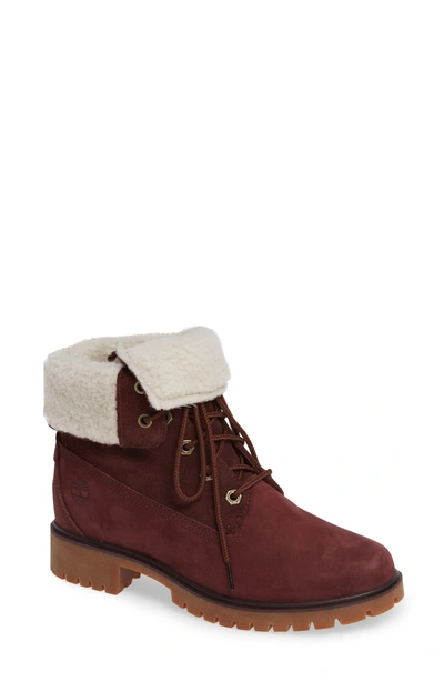 Shop Timberland Jayne Waterproof Bootie In Dark Port Nubuck