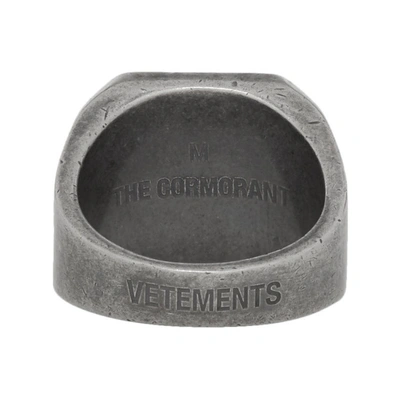 Shop Vetements Silver Skull Ring