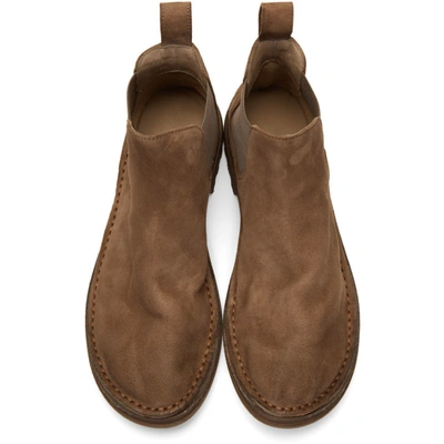 Shop Marsèll Marsell Brown Suede Fungaccia Chelsea Boots In 5143 Suede