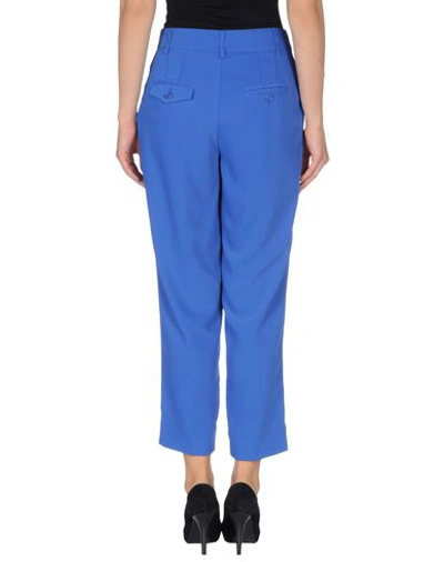 Shop Atos Lombardini Casual Pants In Bright Blue
