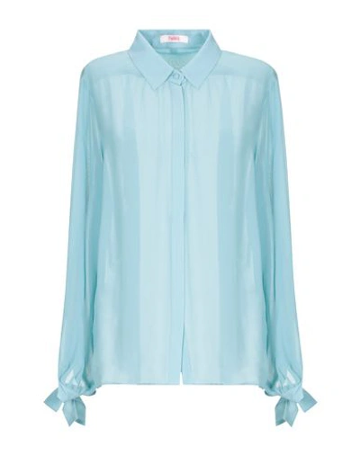 Shop Blugirl Folies Blugirl Blumarine Woman Shirt Light Green Size 6 Polyester