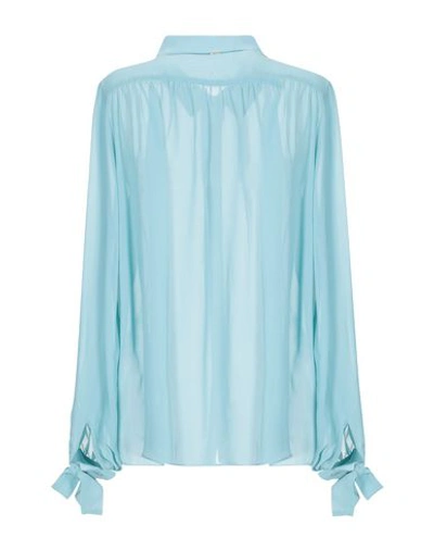 Shop Blugirl Folies Blugirl Blumarine Woman Shirt Light Green Size 6 Polyester