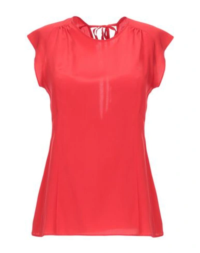 Shop Agnona Blouses In Red
