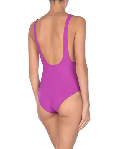 Shop Karla Colletto One-piece Swimsuits In Mauve