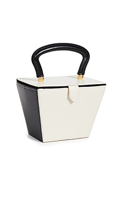 Shop Staud Mini Sadie Bag In Cream/black