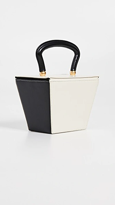 Shop Staud Mini Sadie Bag In Cream/black