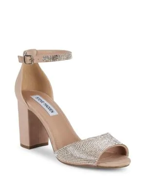 steve madden nude chunky heel