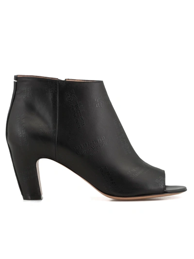 Shop Maison Margiela Leather Boot In Black