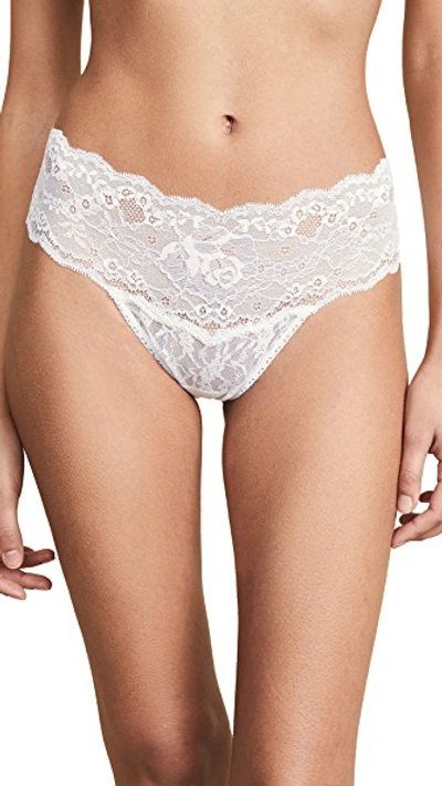 Shop Hanky Panky American Beauty Rose Natural Rise Thong In White