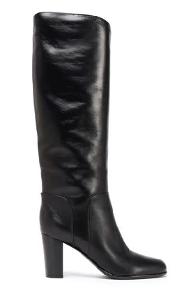 Shop Sergio Rossi Woman Leather Boots Black