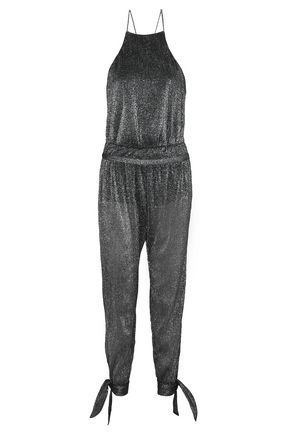 halston heritage metallic jumpsuit