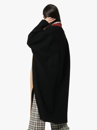 Shop Marni Cape Mit Seitlichen Schlitzen In Black Caramel Red