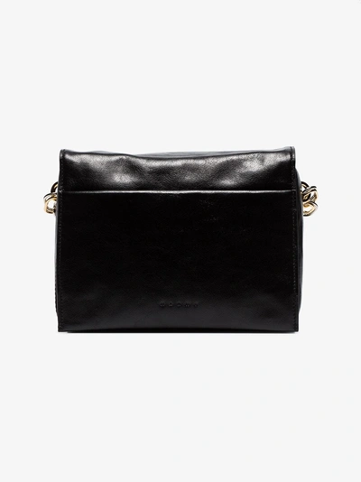 Shop Marni Black Small Chain Strap Leather Shoulder Bag