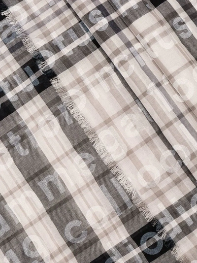 Shop Acne Studios Karierter Schal In Black/white