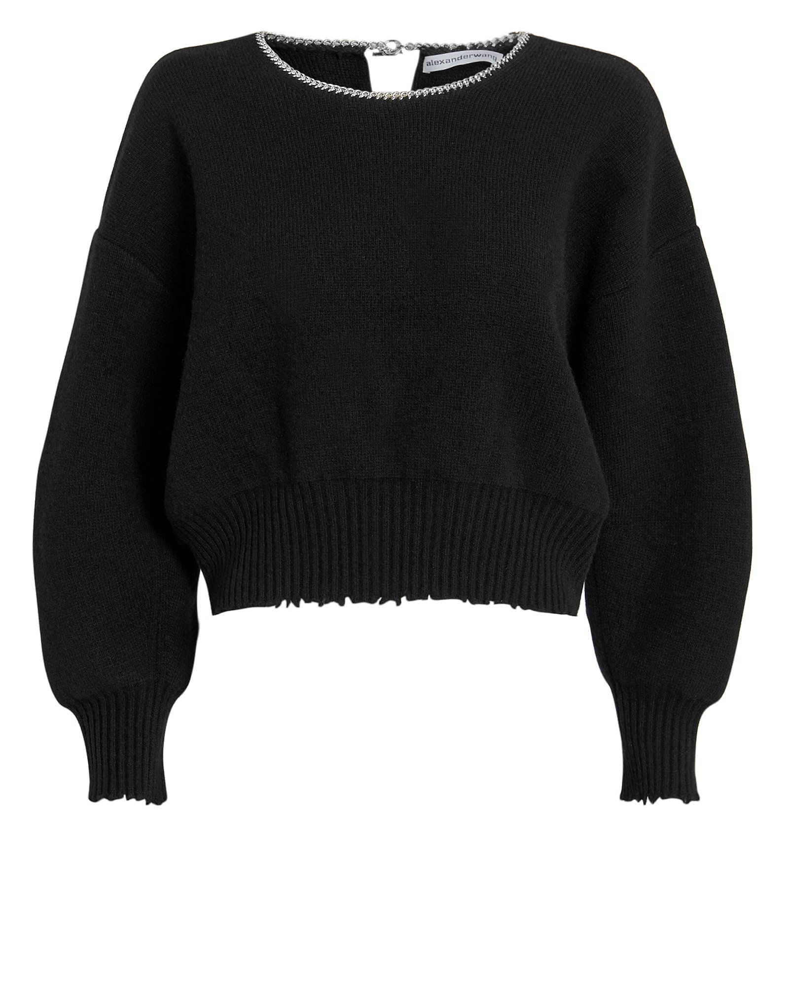 Alexander Wang Curb Chain Embellished Sweater | ModeSens