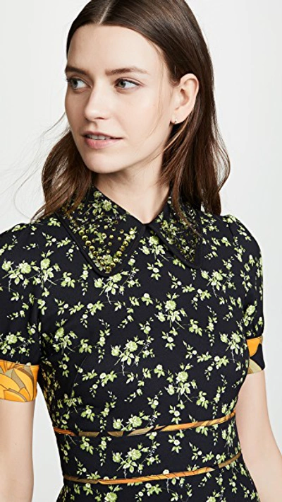 Shop N°21 Floral Shirtdress In Black Multi