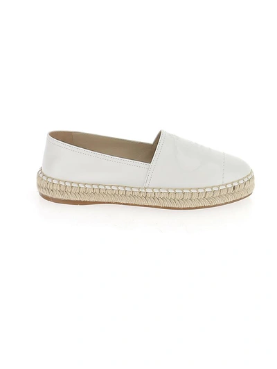 Shop Prada Flatform Espadrilles In White