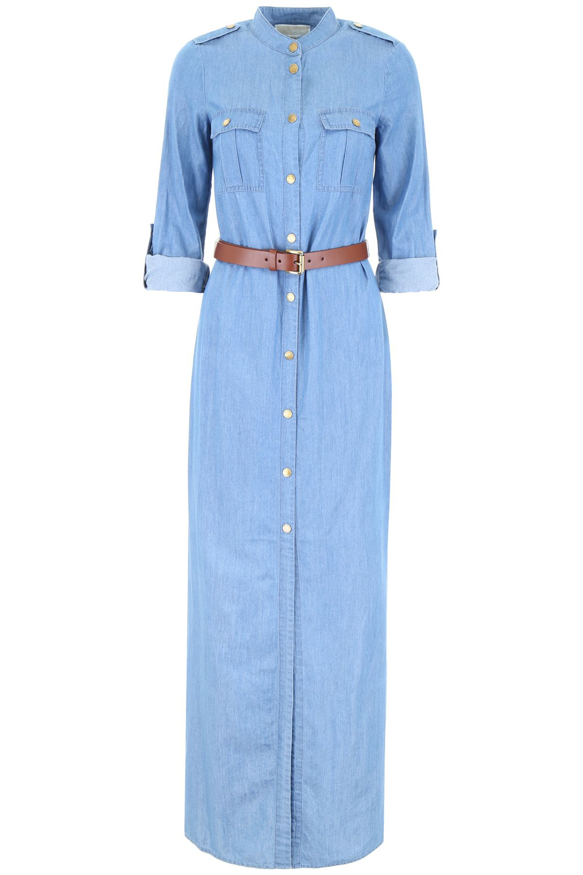 michael kors denim shirt dress