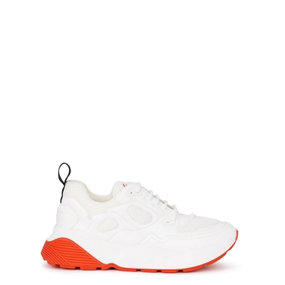 Shop Stella Mccartney Eclypse Mesh And Faux Leather Trainers In White