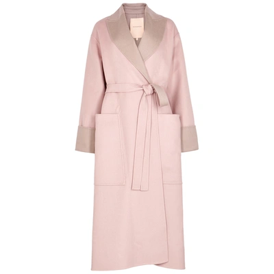 Shop Roksanda Marley Two-tone Wool-blend Coat In Pink