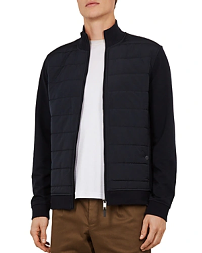 Ted Baker Mowtan Quilted Funnel Neck Jacket In Navy | ModeSens
