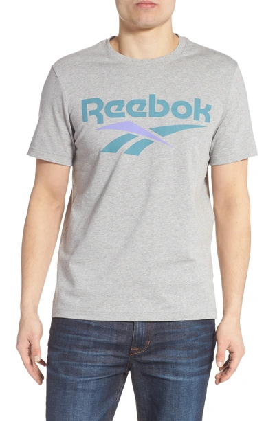 Shop Reebok Classics Vector Logo T-shirt In Medium Grey Heather