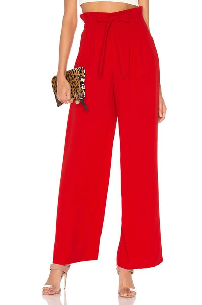 Shop Alice And Olivia Farrel Pant In Cherry