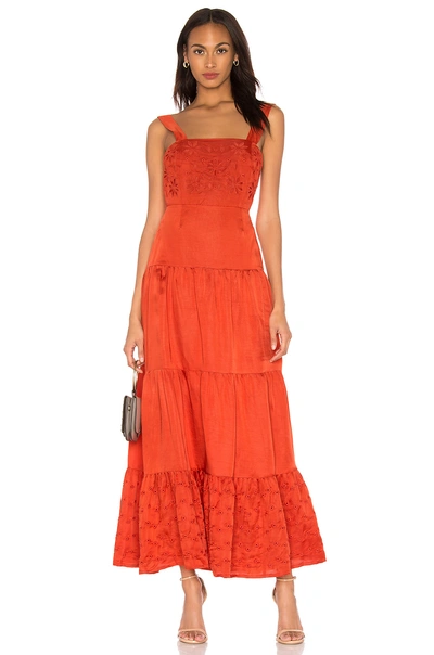 Shop Karina Grimaldi Valen Maxi In Red